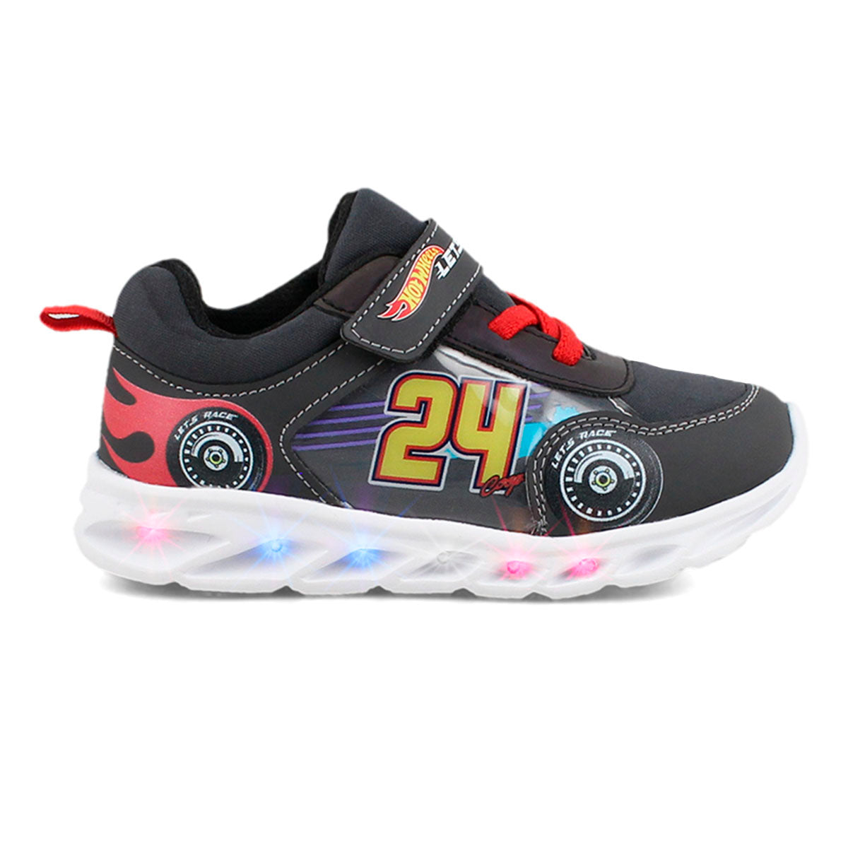 Tenis con luces Hot Wheels let´s race