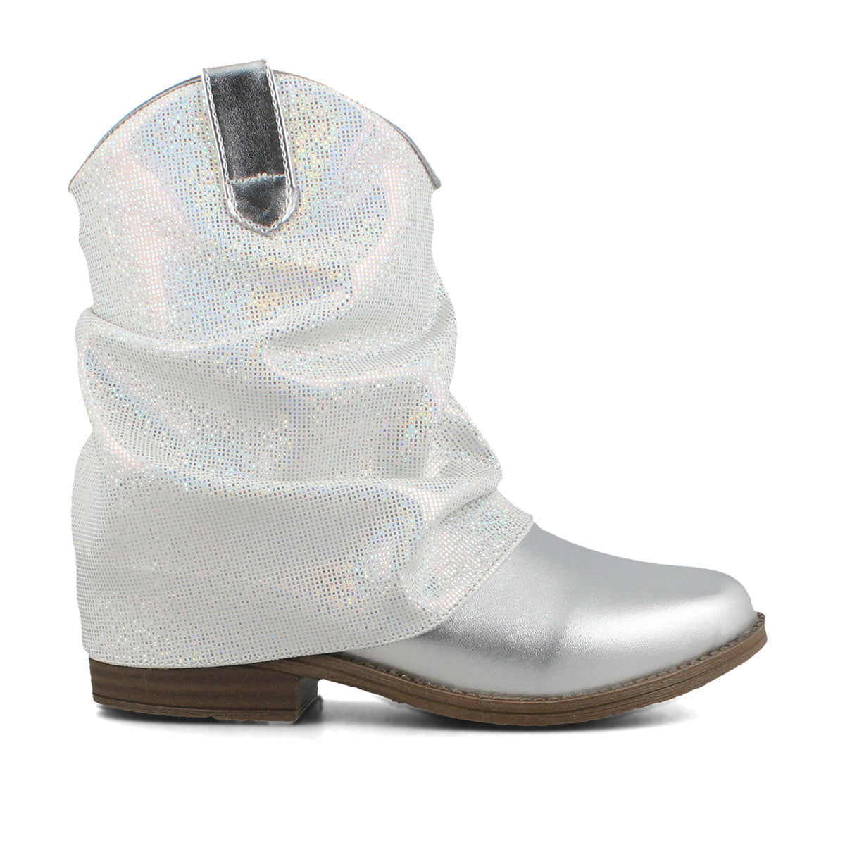 Bota Brillante Galaxy Plata